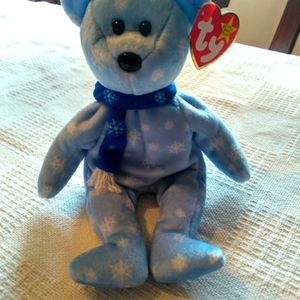 Vintage Ty Beanies Babies 1999 Holiday Teddy plush 9"